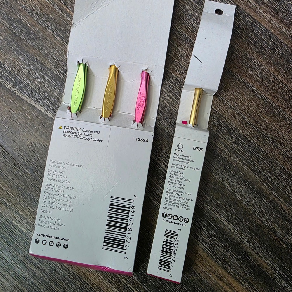Susan Bates Soft Ergonomic Aluminum Crochet Hook Set 4pc I-9 2xJ-10 K-10.5 - Picture 2 of 2